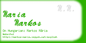 maria markos business card