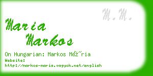 maria markos business card